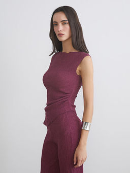 Kay?k Yaka Dokulu Bluz