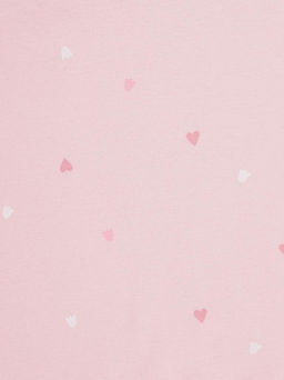 К 1180/бежево-розовый,сердечки и колокольчики сорочка ночная для дев