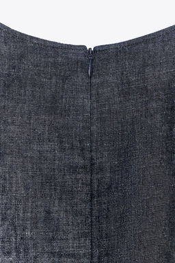 ZW COLLECTION DENIM MIDI DRESS - Zara фото 9