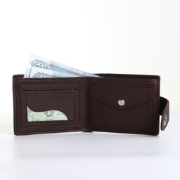 Портмоне мужское на магните, коричневое