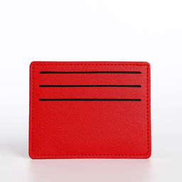 Картхолдер, на 6 карт, отделение для купюр, красный
