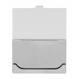 Визитница металлическая, горизонтальная, серебристая - Calligrata фото 3