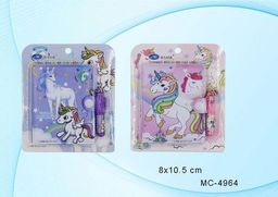Блокнот детский 10.5*8 см + мини ручка (MC-4964) "Единорог"