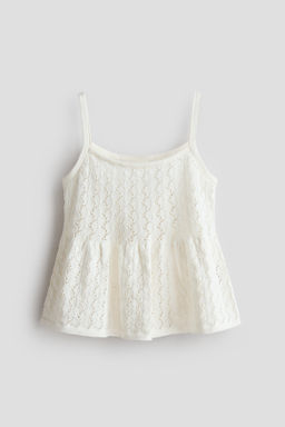 Pointelle-knit strappy top - H&m фото 2