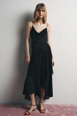 LIMITED EDITION BEADED MIDI DRESS - Zara фото 2