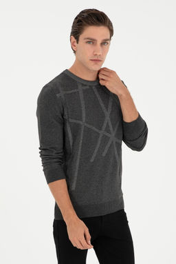 Мужской свитер антрацитового меланжа