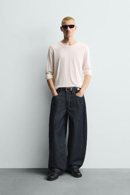 JEANS BALLOON FIT / Marino / Blanco