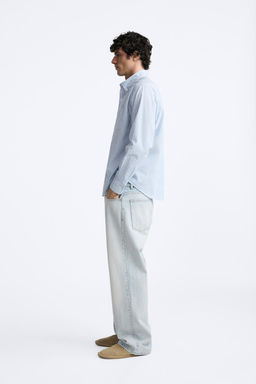 STRIPED CREASED-EFFECT SHIRT - Zara фото 4