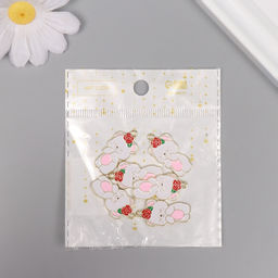 Цена за 6 шт. Декор для творчества металл, эмаль «Мишка с цветочком», 2.8×1.5 см