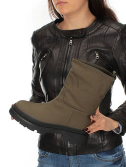 04-C188M Ботинки зимние женские (натуральная кожа (нубук) натуральный мех)