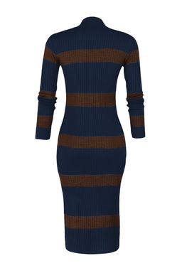 TRENDYOLMILLA Lacivert Midi Triko Cizgili Elbise TWOAW23EL00226 фото 15