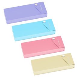 Цена за 4 шт. Пенал пластиковый ErichKrause Diagonal Pastel, ассорти (в пакете по 4 шт.)