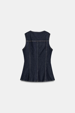 CHALECO Z1975 ENTALLADO DENIM / Azul - Zara фото 7