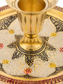 Подсвечник с ручкой №П231005/5 (эмаль черная, белая) 2шт/уп. - Ганг фото 3