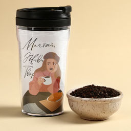 Чай чёрный Мечтай, живи, твори с ванилью и карамелью в термостакане 250 мл., 20 г. МИКС