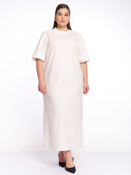 Платье из плотного трикотажа PP51506WHT04