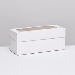 Цена за 2 шт. Коробка для 3 капкейка с окном, целлюлоза, 25×10×10 см