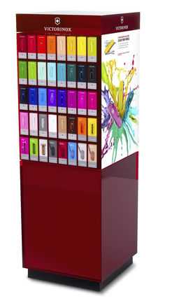 Башня для выкладки 240 ножей-брелоков и 80 чехлов Classic Colors, 502x502x1400 мм VICTORINOX 9.5400.02D