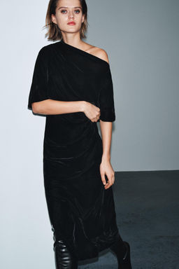 ZW COLLECTION VELVET DRESS - Zara фото 2