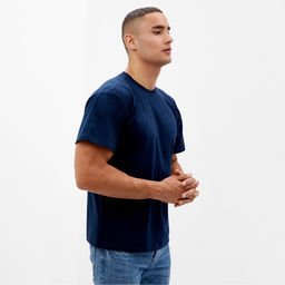 Футболка мужская Collorista, размер 46-48, тёмно-синяя