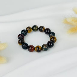 Браслет из Тигрового, Бычьего и Соколиного глаза - Радуга самоцветов фото 2