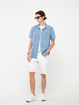 Rahat Kal?p K?sa Kollu Erkek Jean G?mlek