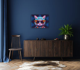 ФРЕЯ PNB/PM-211 Набор для раскрашивания по номерам 40 х 30 см Неоновый кот в очках  фото 4