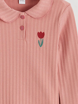 Bebe Yaka ?i?ekli K?z ?ocuk Ti??rt