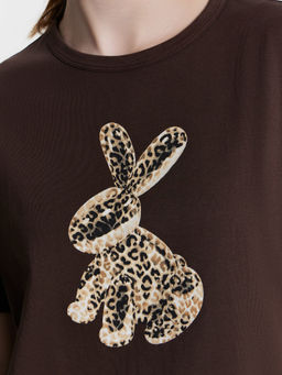 Футболка женская коричневая с принтом шоколадное мартини +печать 112934 - Mark formelle фото 5