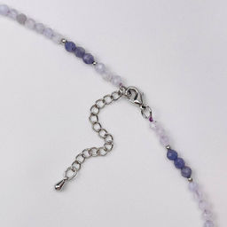 Колье из Голубого агата и Танзанита 41 см +