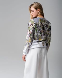 Свитшот с однотонными манжетами SWP055, джемпер - Sahar art lab фото 5