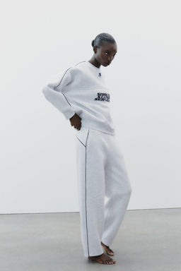 PIPED SLOGAN SWEATSHIRT - Zara фото 4