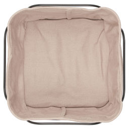 51772 GIPFEL Корзинка для хлеба MORAN квадратная, 20х20х10 см, с текстильной вставкой. Материал: углеродистая сталь, хлопок. Цвет: черный, серый  фото 5