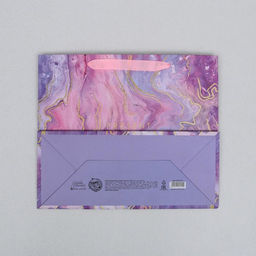 Цена за 2 шт. Пакет подарочный ламинированный, упаковка, «Разводы», ML 27 х 23 х 11.5 см