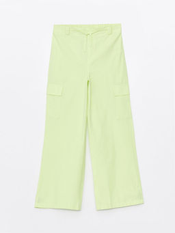 Beli Lastikli Wideleg K?z ?ocuk Kargo Pantolon