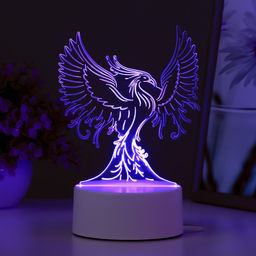 Светильник 3D RISALUX «Феникс», LED-ночник, RGB, от сети, 12×9.5×14.5 см