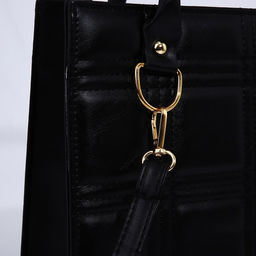 Сумка женская тоут на магните, 27×8×25 см, чёрная