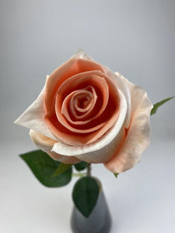 Роза силиконовая ароматизированная 55см, цвет персиковый