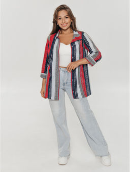 Жанетта туника женская (полоса синий) - Lovetex фото 59