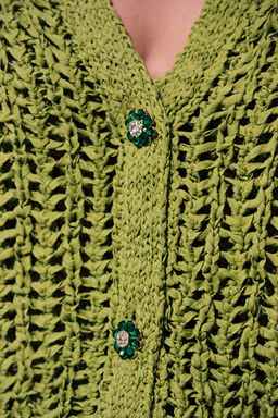 RIBBON KNIT CARDIGAN - Zara фото 4