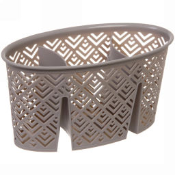 Цена за 6 шт. Подставка для столовых приборов пластиковая "Ромбы" 19*9*10см 3секции