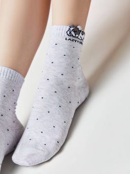 Цена за 2 пары. Носки Короткие CONTE Хлопковые носки CLASSIC с пикотом Puppy светло-серый - Conte elegant фото 4