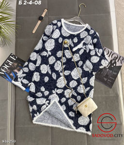 Туника свитер с принтом