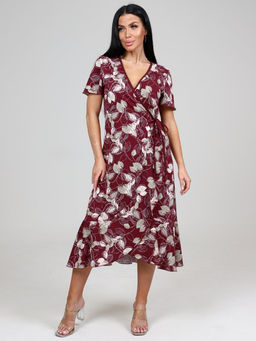 ПЛ-Николь ПЛАТЬЕ ЖЕНСКОЕ (Бордовый) - А-дина фото 2