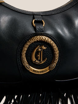 Женская сумка на плечо JUST CAVALLI ASCOT W/FRINGES Артикул 4450874, черный  фото 2