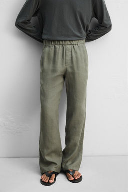100% LINEN TROUSERS - Zara фото 9