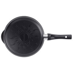 Сковорода с тефлоновым покрытием д24см Классик, h5,5см, s0,4см, ручка из термостойкого пластика, стеклянная крышка с пароотводом, подарочная упаковка (Россия) - Домашняя мода фото 4