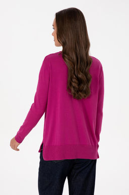 Kad_n Pembe V Yaka Basic Kazak - U.s. polo assn фото 5