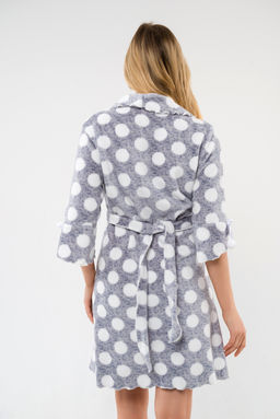 Халат женский из ультрасофта Светлана горох - Амадэль фото 14