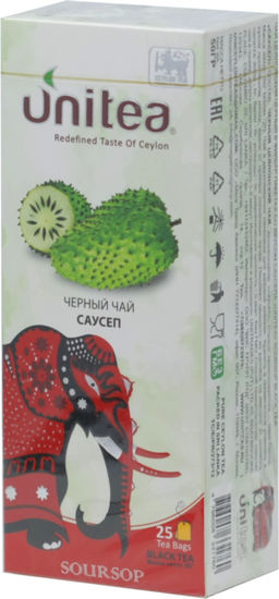 UNITEA. Soursop black 50 гр. карт.пачка, 25 пак. ШРИ-ЛАНКА